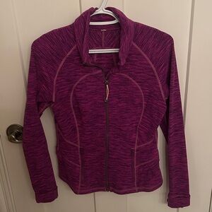 lululemon athletica Pink Zip-up Jacket with peplum bottom, size 8
